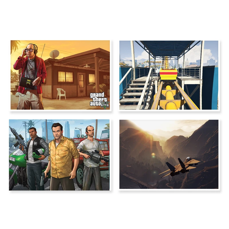 پوستر طرح GTA V کد A-1299 مجموعه 4 عددی