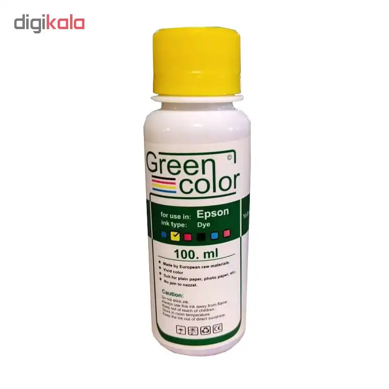 جوهر مخزن زرد گرین کالر مدل R2 حجم 100 میلی لیتر