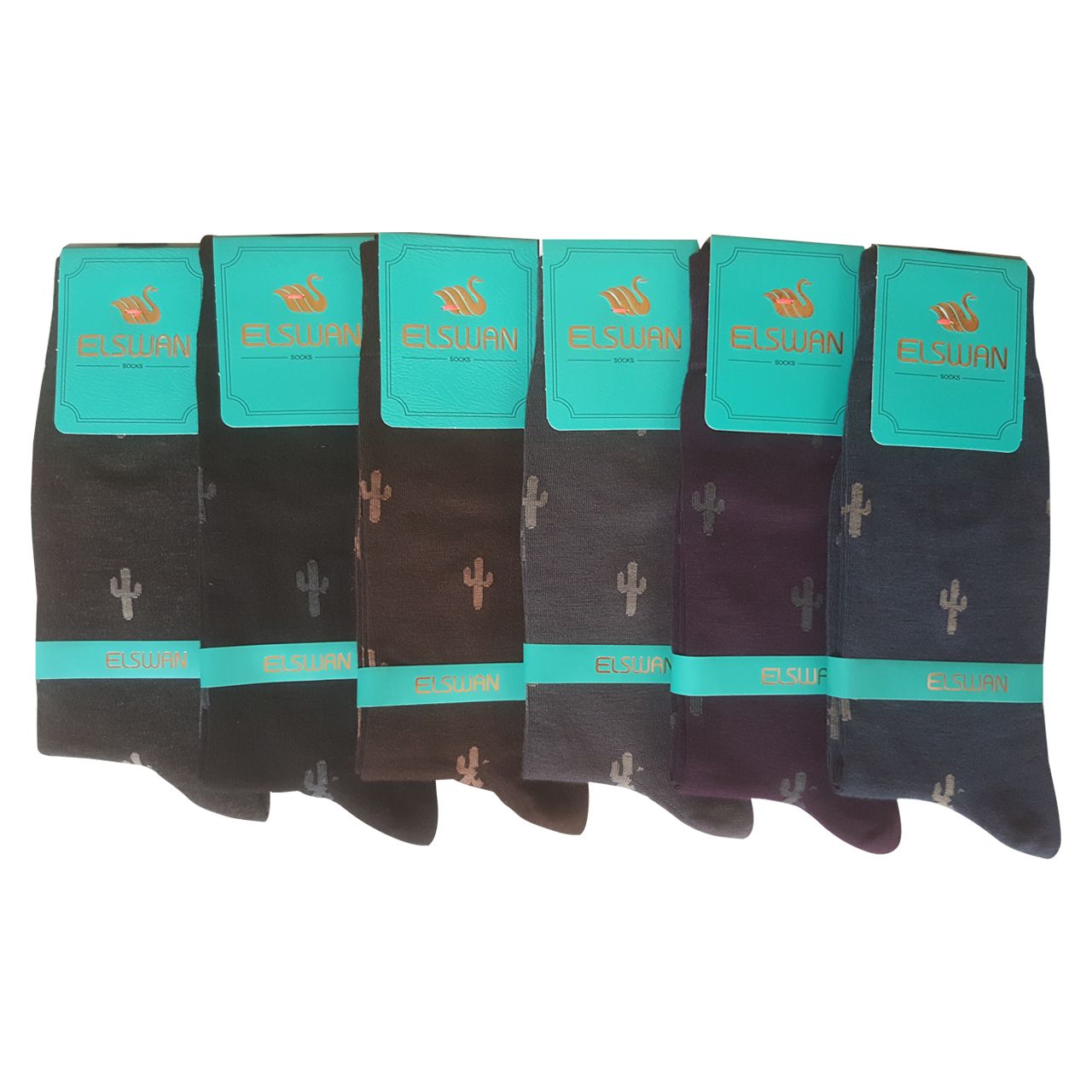 جوراب مردانه ال سون طرح کاکتوس کد PH251 مجموعه 6 عددی -  - 1