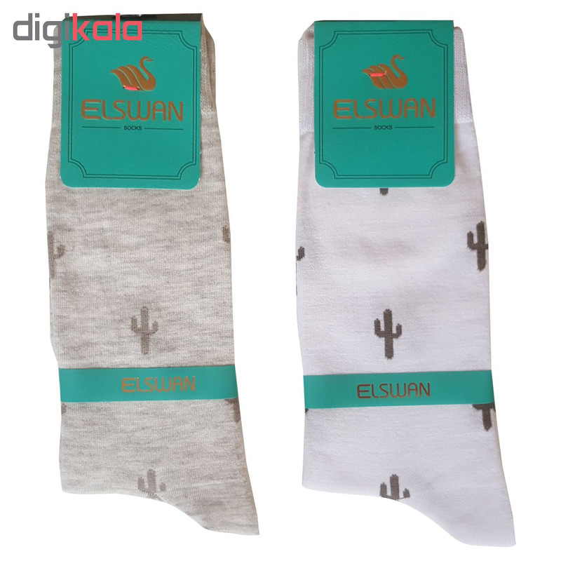 جوراب مردانه ال سون طرح کاکتوس کد PH252 مجموعه 6 عددی