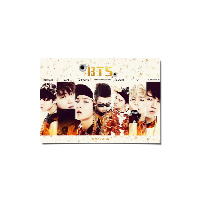 کارت پستال ماسا دیزاین طرح bts کد postv132