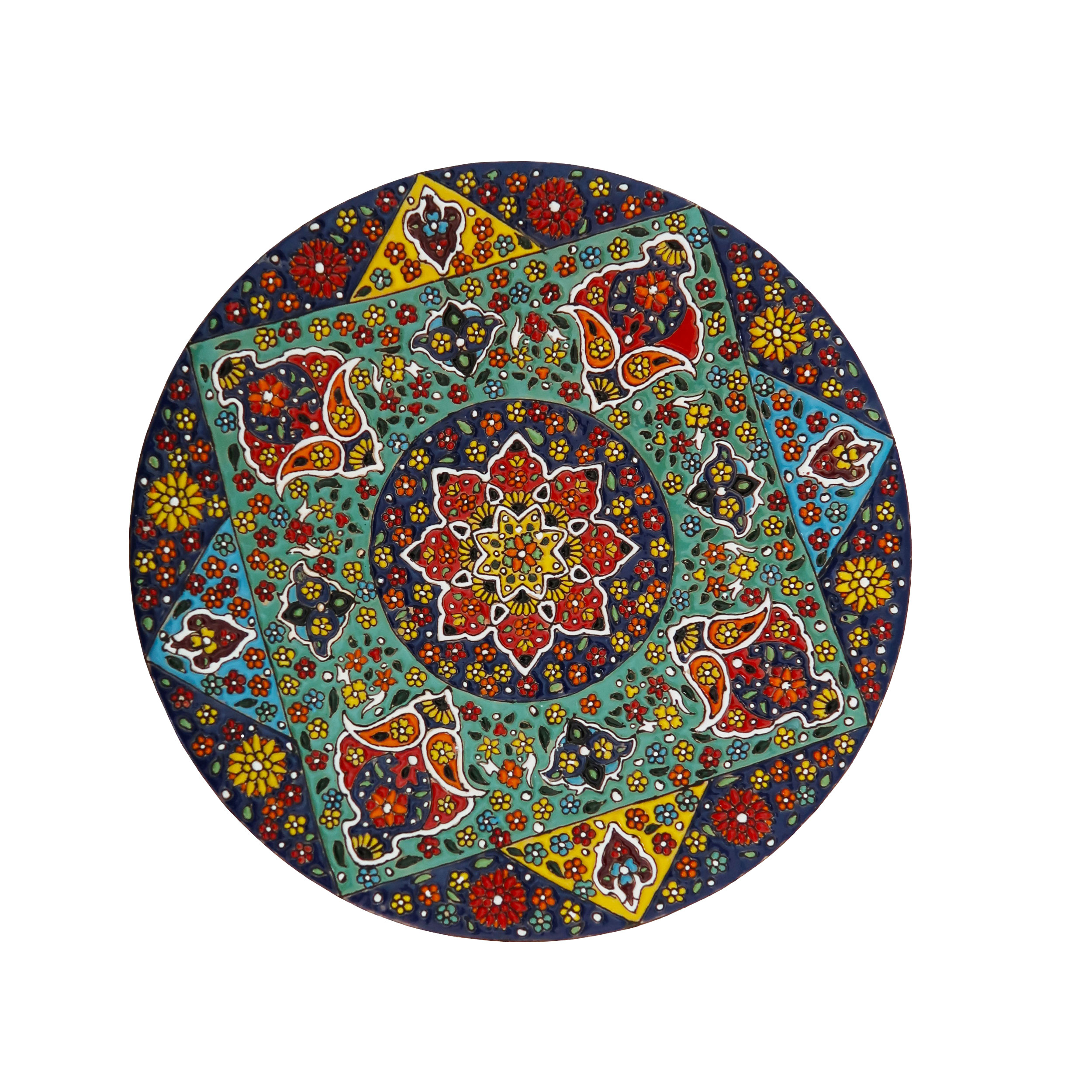 بشقاب میناکاری مدل Plt-c-Gr27-30