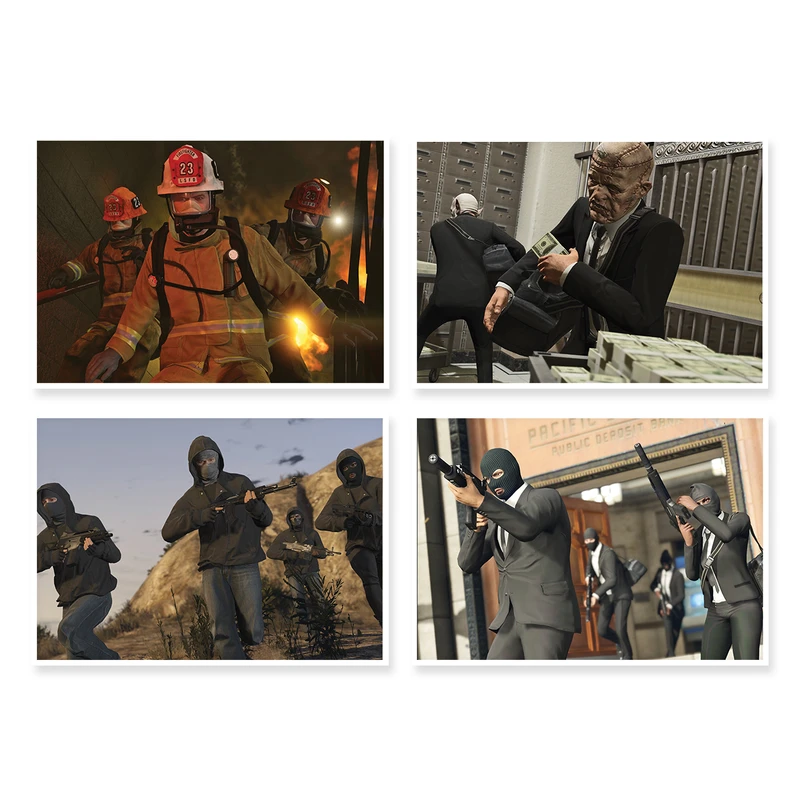 پوستر طرح GTA V کد A-1311 مجموعه 4 عددی