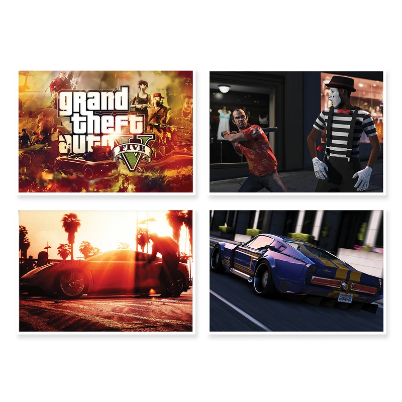 پوستر طرح GTA V کد A-1313 مجموعه 4 عددی