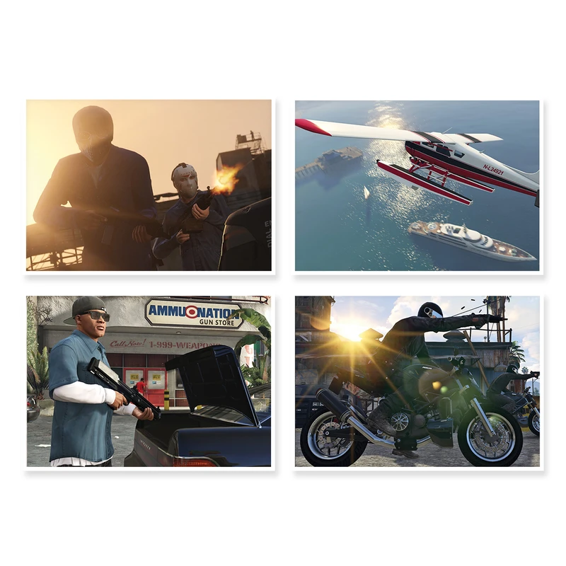 پوستر طرح GTA V کد A-1314 مجموعه 4 عددی
