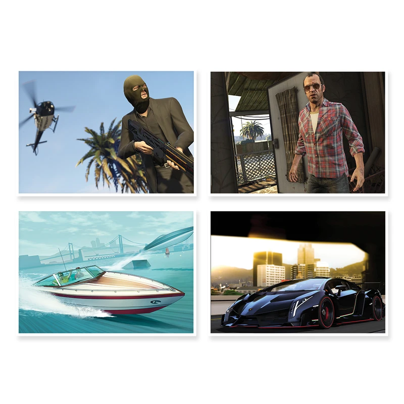 پوستر طرح GTA V کد A-1316 مجموعه 4 عددی