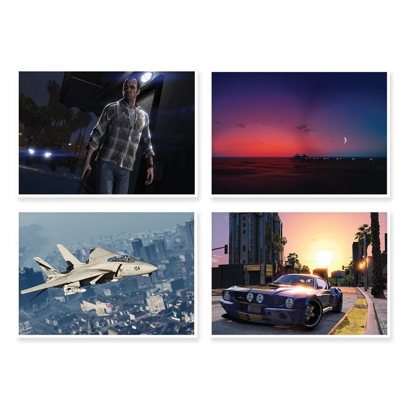 پوستر طرح GTA V کد A-1320 مجموعه 4 عددی