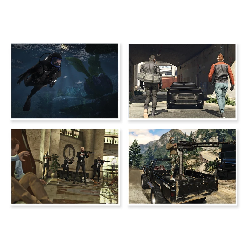 پوستر طرح GTA V کد A-1326 مجموعه 4 عددی