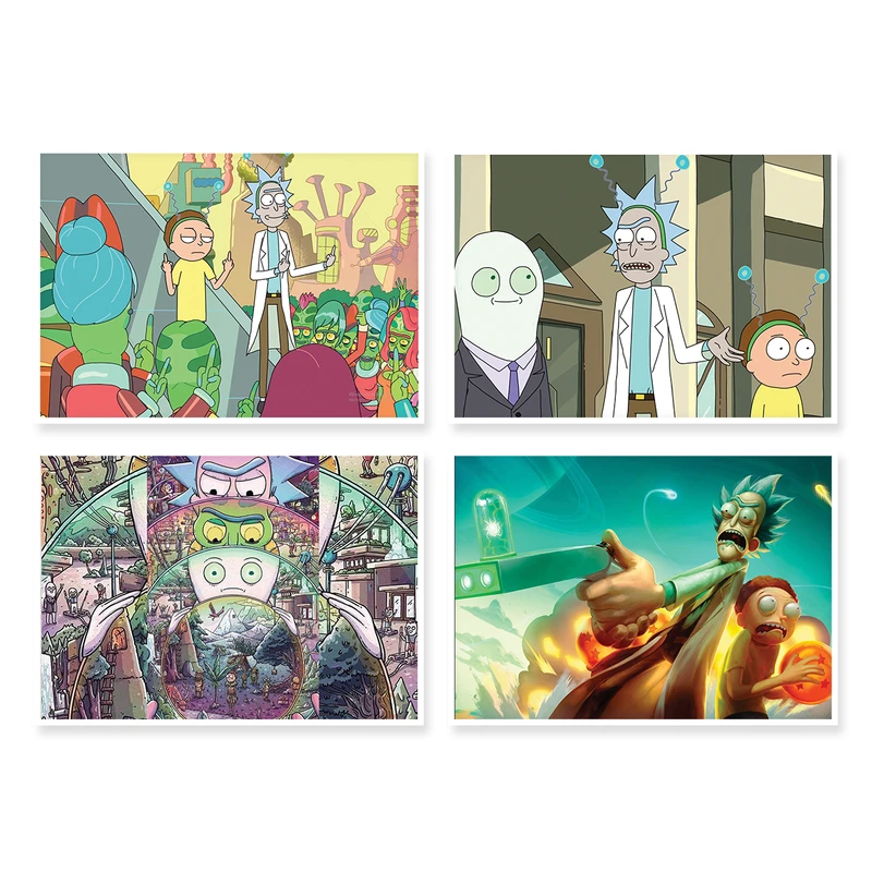 پوستر طرح Rick And Morty کد A-1346 مجموعه 4 عددی