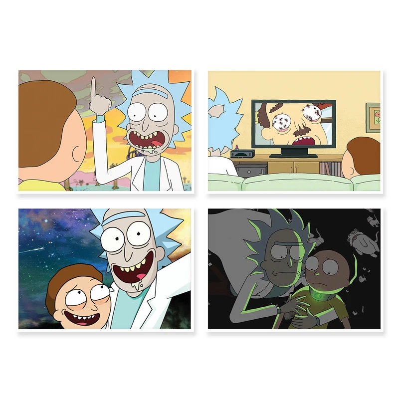 پوستر طرح Rick And Morty کد A-1349 مجموعه 4 عددی