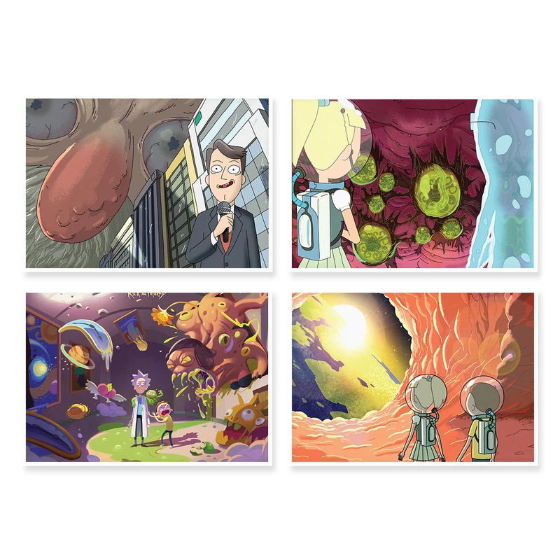 پوستر طرح Rick And Morty کد A-1350 مجموعه 4 عددی