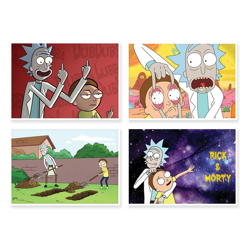 پوستر طرح Rick And Morty کد A-1351 مجموعه 4 عددی