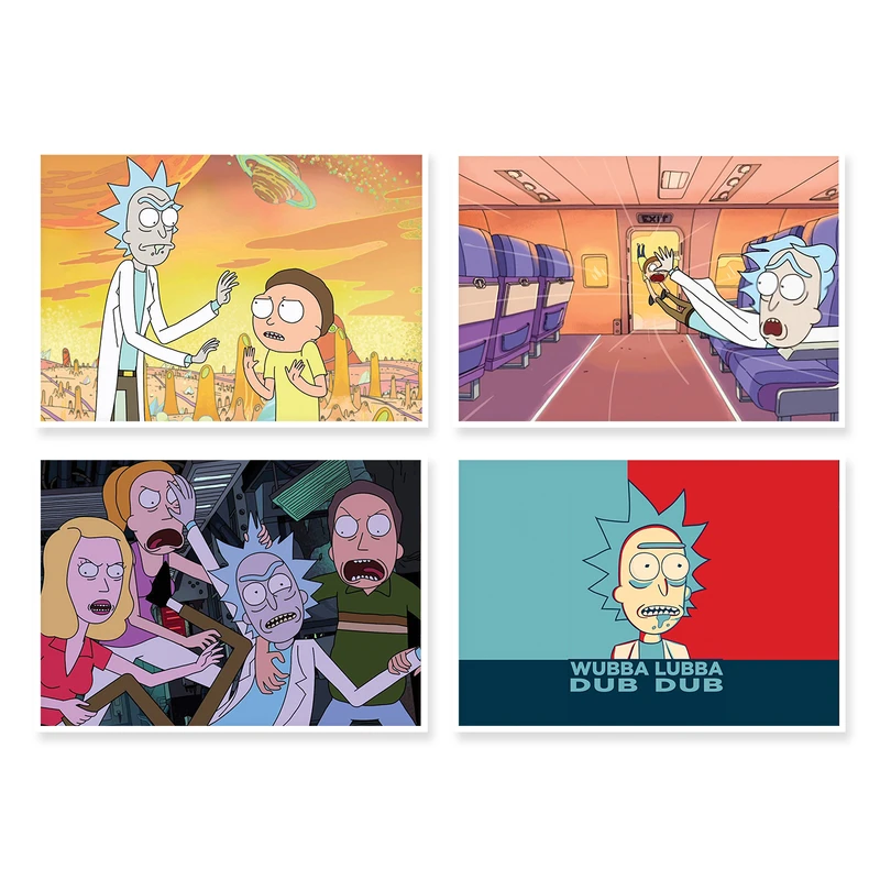 پوستر طرح Rick And Morty کد A-1360 مجموعه 4 عددی