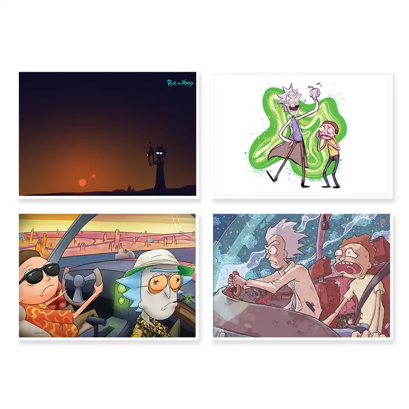 پوستر طرح Rick And Morty کد A-1361 مجموعه 4 عددی
