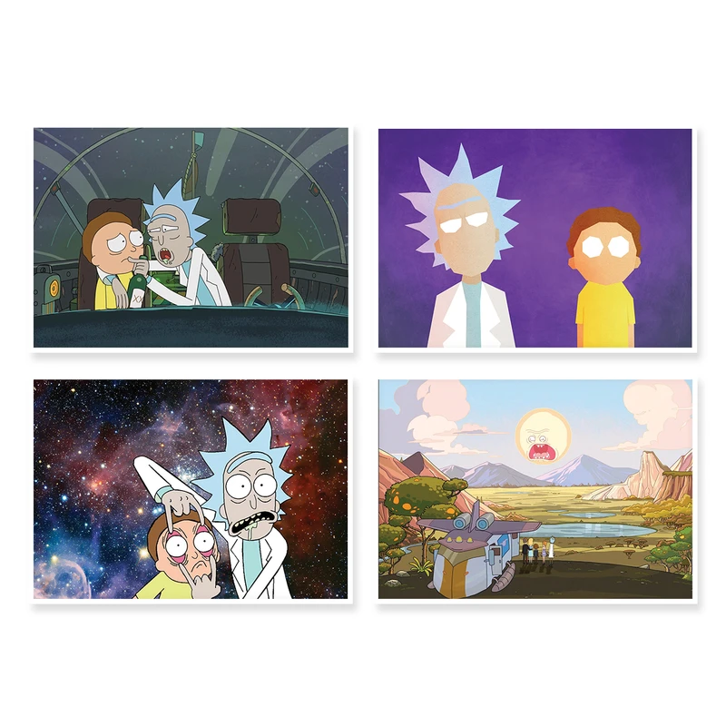 پوستر طرح Rick And Morty کد A-1363 مجموعه 4 عددی