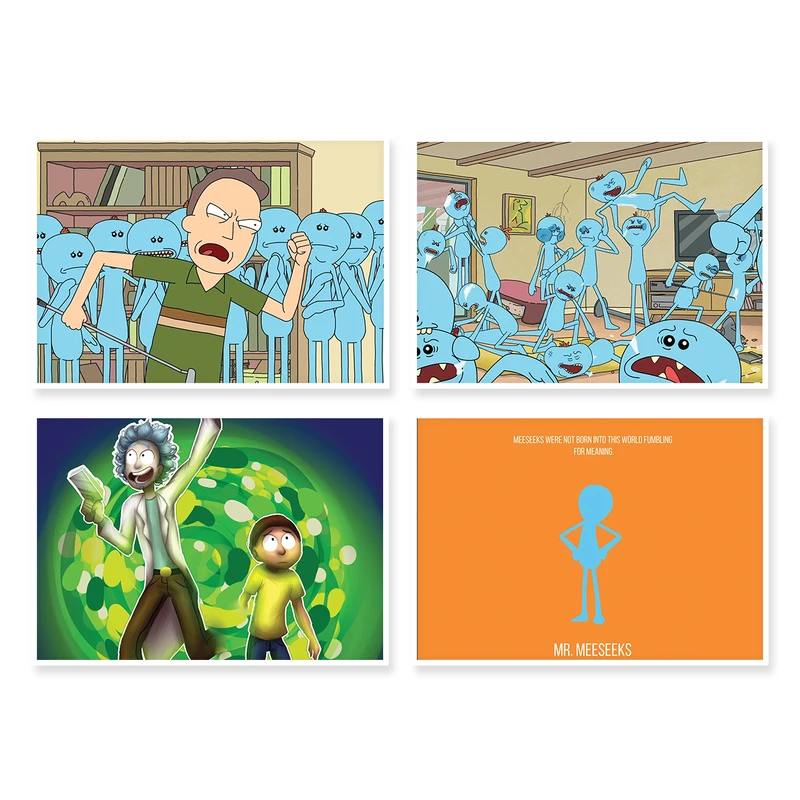 پوستر طرح Rick And Morty کد A-1364 مجموعه 4 عددی