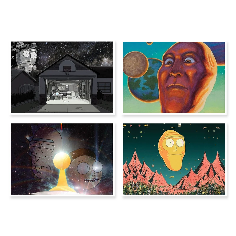 پوستر طرح Rick And Morty کد A-1366 مجموعه 4 عددی