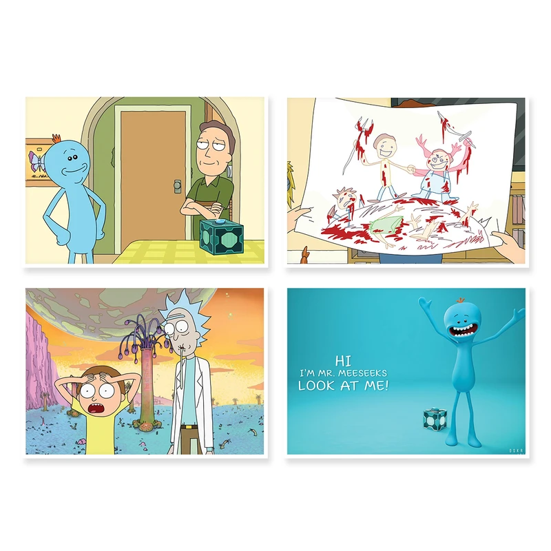 پوستر طرح Rick And Morty کد A-1369 مجموعه 4 عددی