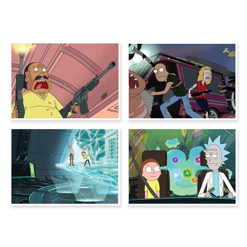 پوستر طرح Rick And Morty کد A-1370 مجموعه 4 عددی