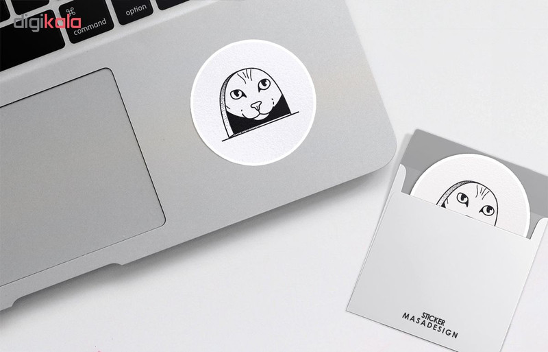 استیکر لپ تاپ ماسا دیزاین طرح گربه مدل STK493