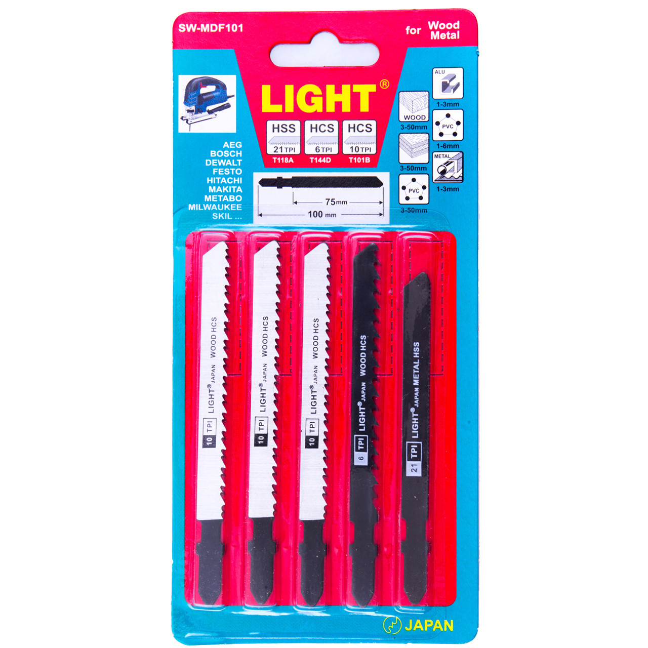 تیغ اره عمود بر آهن لایت مدل SW-T118A بسته 5 عددی