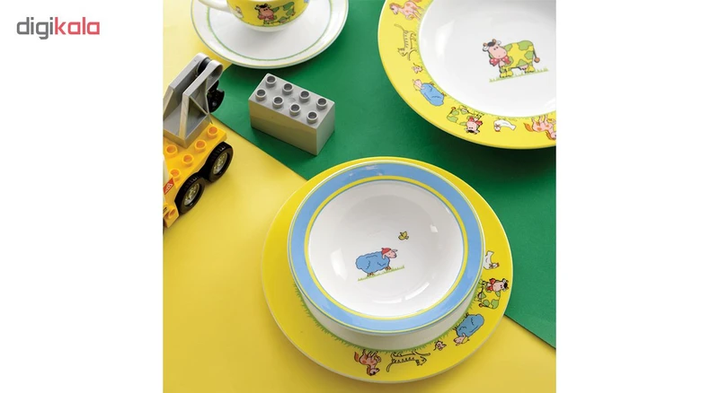 عکس شماره 3 : سرویس چینی 5 پارچه کودک چینی زرین ایران سری ایتالیا اف مدل farm درجه عالی