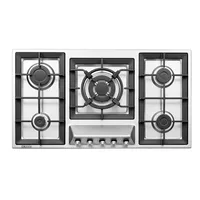 اجاق گاز صفحه‌ای پنج شعله استیل البرز مدل S-5960i