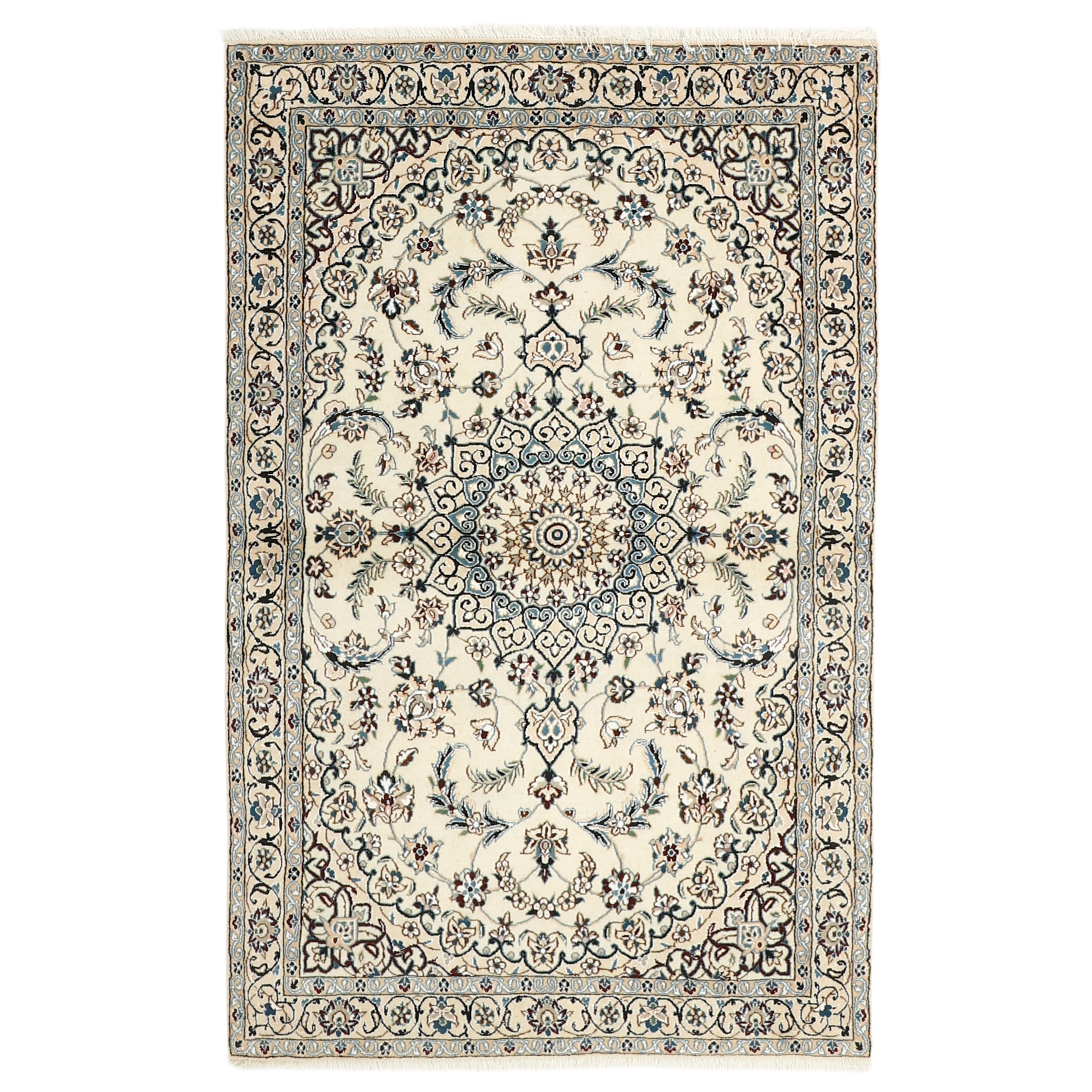 فرش دستبافت دو متری طرح نائین کد 443102
