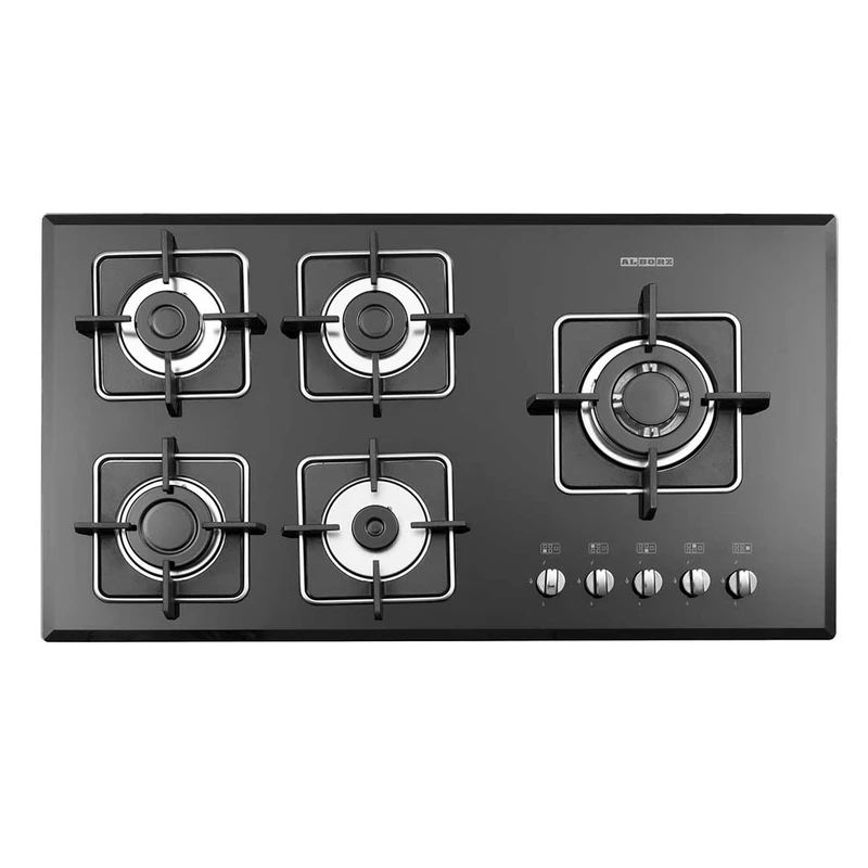 اجاق گاز صفحه‌ای پنج شعله استیل البرز مدل G-5959