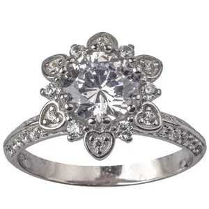 انگشتر نقره زنانه طرح گل کد Araz_2010