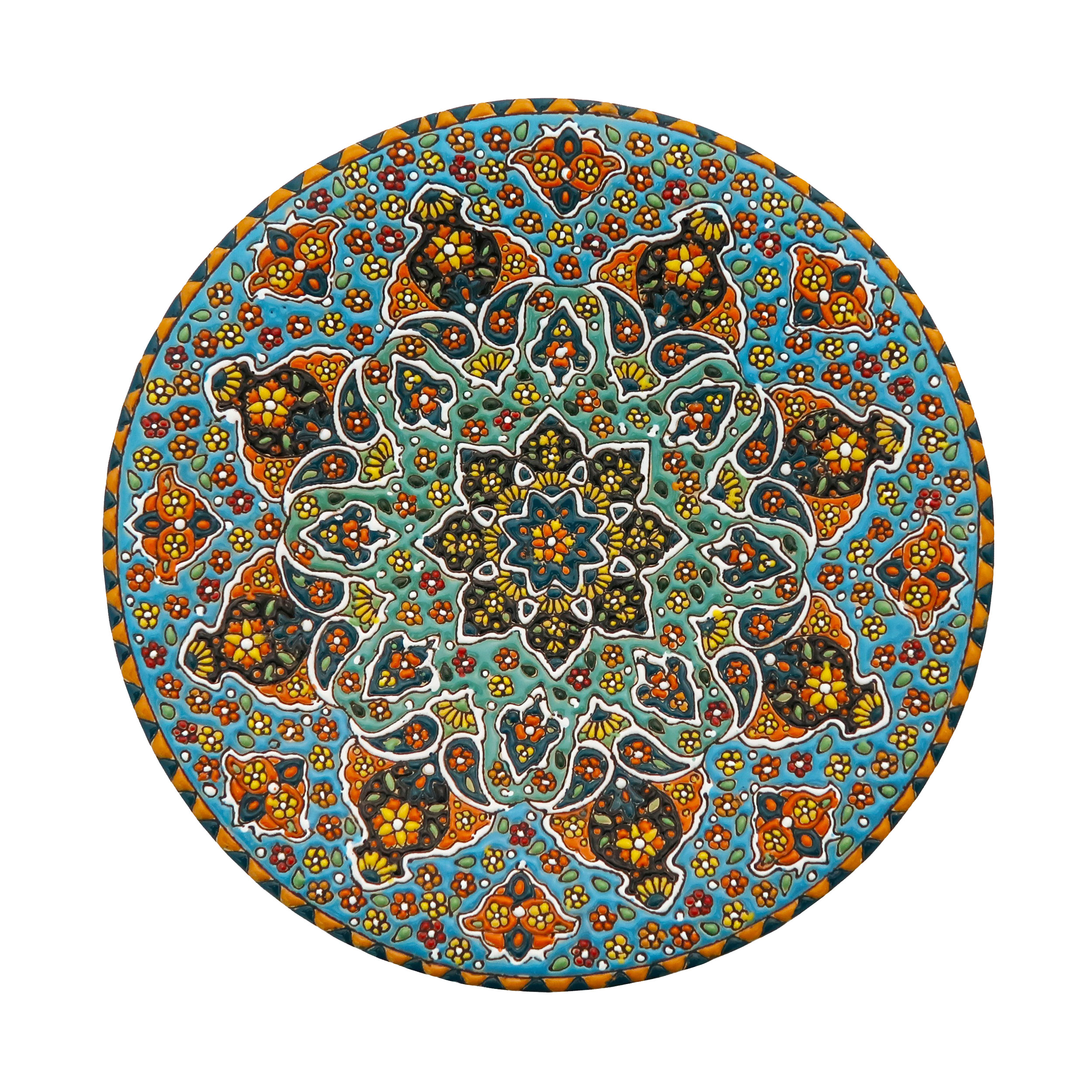 بشقاب میناکاری مدل Plt-c-B38-30