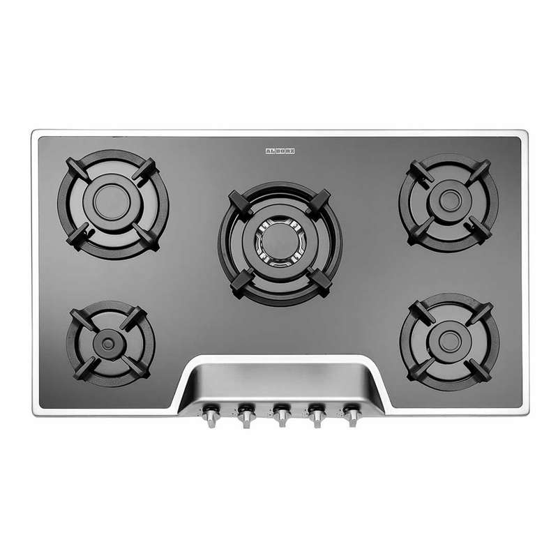 اجاق گاز صفحه‌ای پنج شعله استیل البرز مدل G-5951S