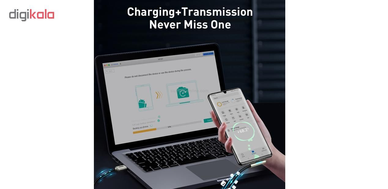 کابل تبدیل USB به USB-C باسئوس مدل CAT7C-C طول 2 متر main 1 11