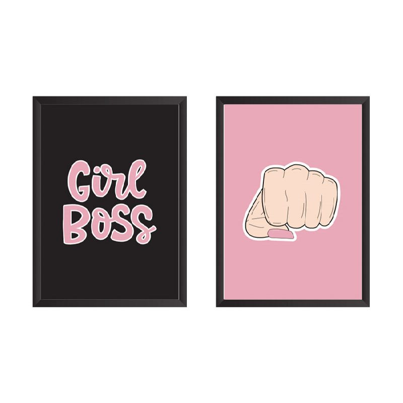 تابلو وینا مدل Girl boss مجموعه 2 عددی