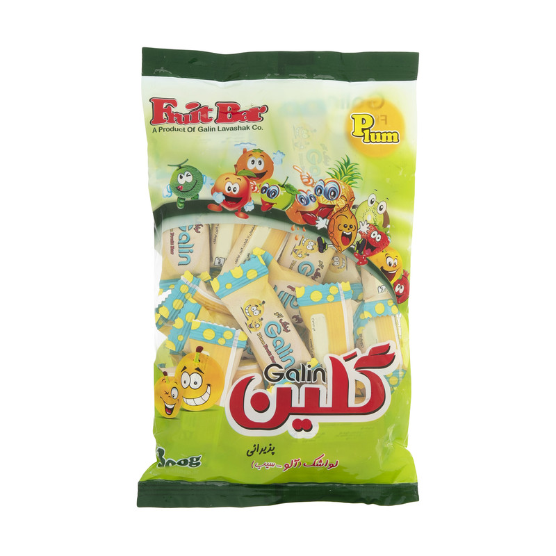 لواشک پذیرایی گلین با طعم آلو و سیب مقدار 300 گرم