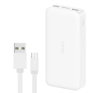 شارژر همراه شیائومی مدل Redmi ظرفیت 20000 میلی آمپرساعت به همراه کابل تبدیل microUSB
