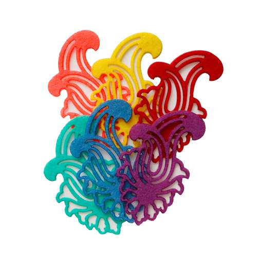 الگو نمد طرح بته جقه مدل ON2001 بسته 6 عددی