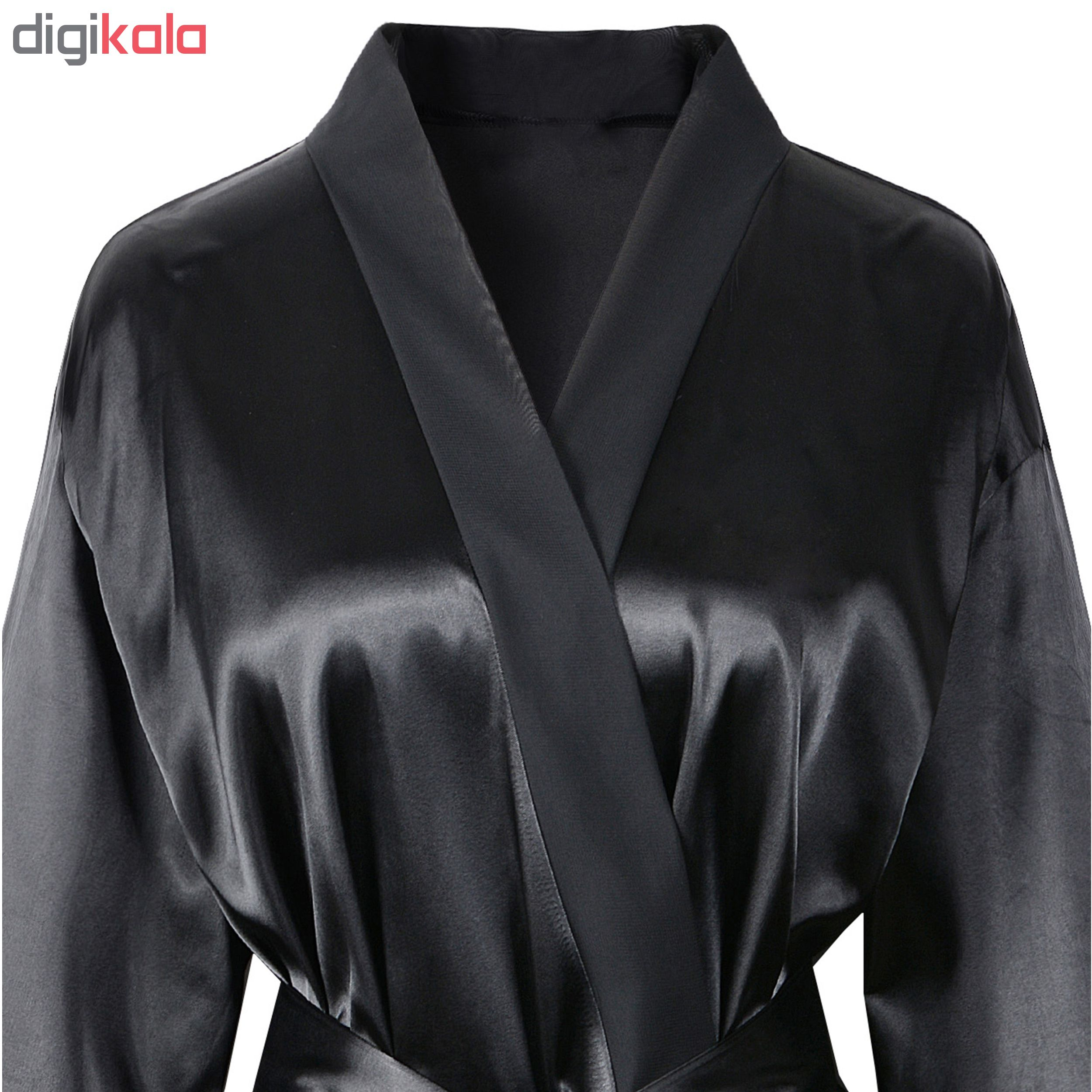 ربدوشامبر زنانه  کد T-820 رنگ مشکی