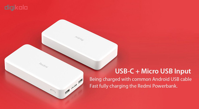 قیمت و خرید پاوربانک شیائومی مدل Redmi ظرفیت 20000 میلی آمپرساعت به ...