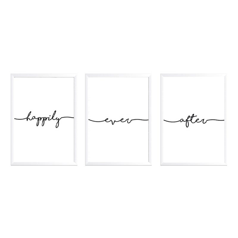 تابلو وینا مدل Happily ever after  مجموعه 3 عددی