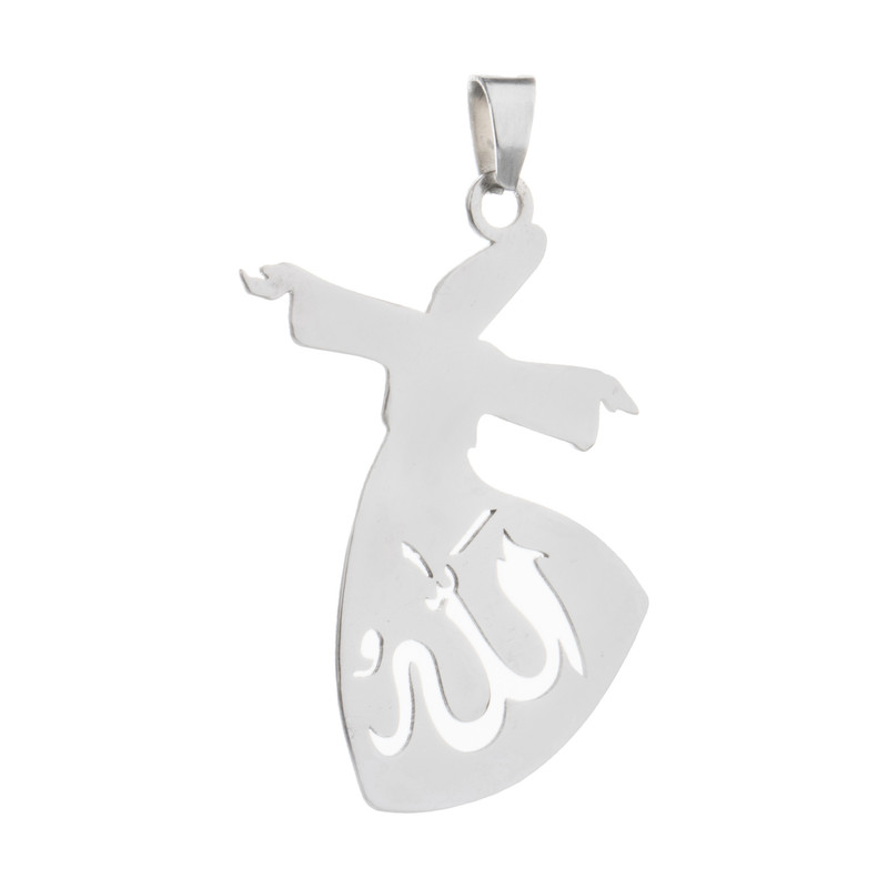آویز گردنبند نقره طرح سماع کد 4