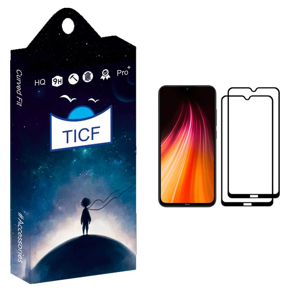 محافظ صفحه نمایش تی ای سی اف مدل +HD مناسب برای گوشی موبایل شیائومی Redmi Note 8 بسته دو عددی