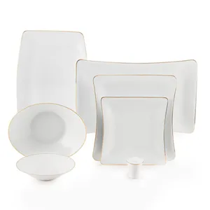 سرویس غذاخوری 30 پارچه چینی زرین ایران سری وینچی الیسه مدل زرین درجه یک