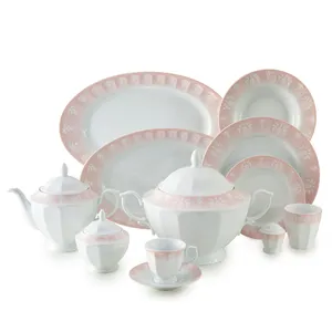 سرویس غذا خوری 103 پارچه چینی زرین سری نئو کلاسیک مدل اُ آسیس درجه عالی