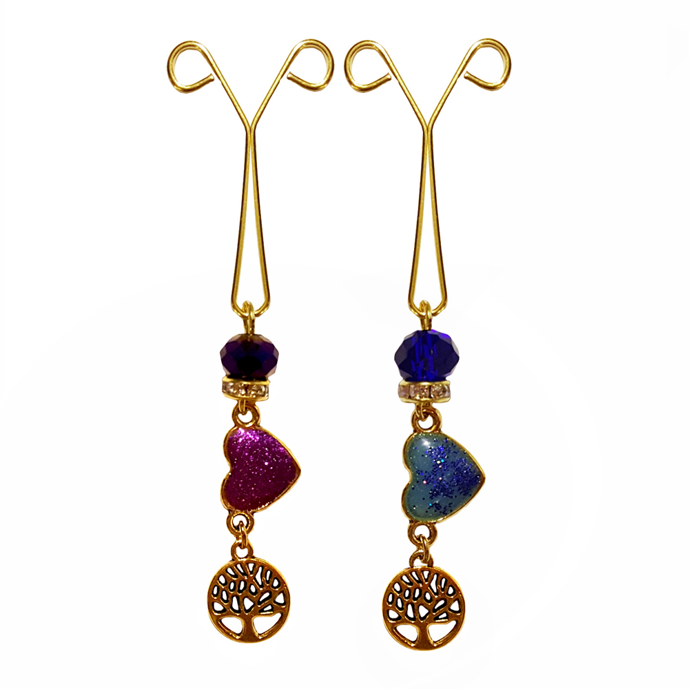 گیره روسری طرح درخت زندگی کد PM 353 مجموعه 2 عددی