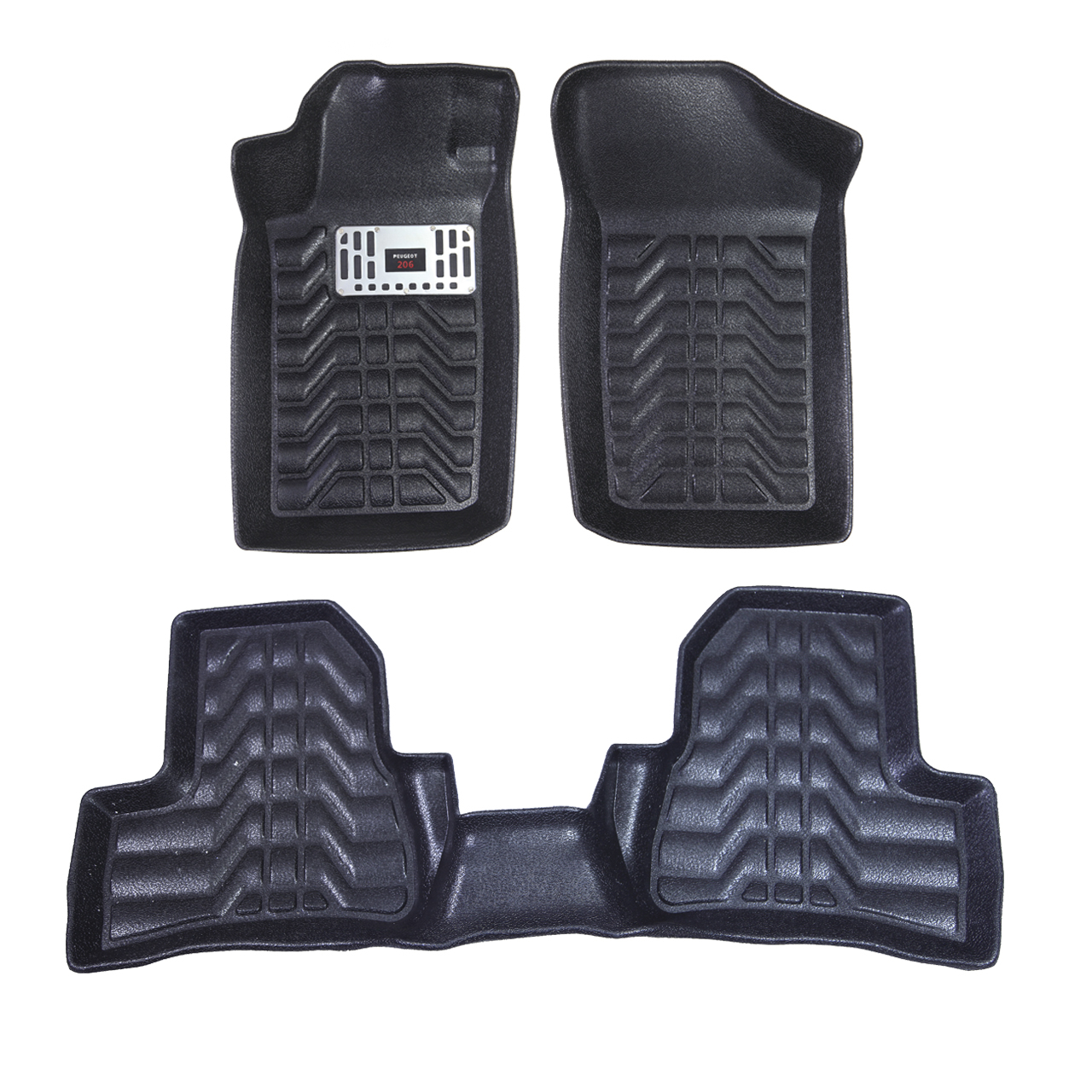 کفپوش سه بعدی خودرو آذرفرش مدل پلی مناسب برای پژو206