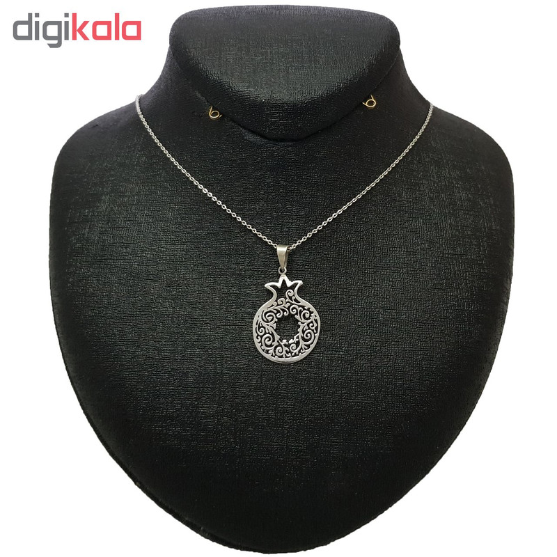 گردنبند نقره زنانه ترمه 1 طرح انار کد e47