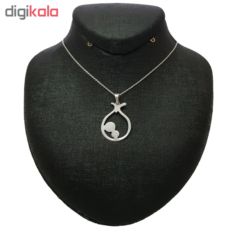 گردنبند نقره زنانه ترمه 1 طرح انار کد e40