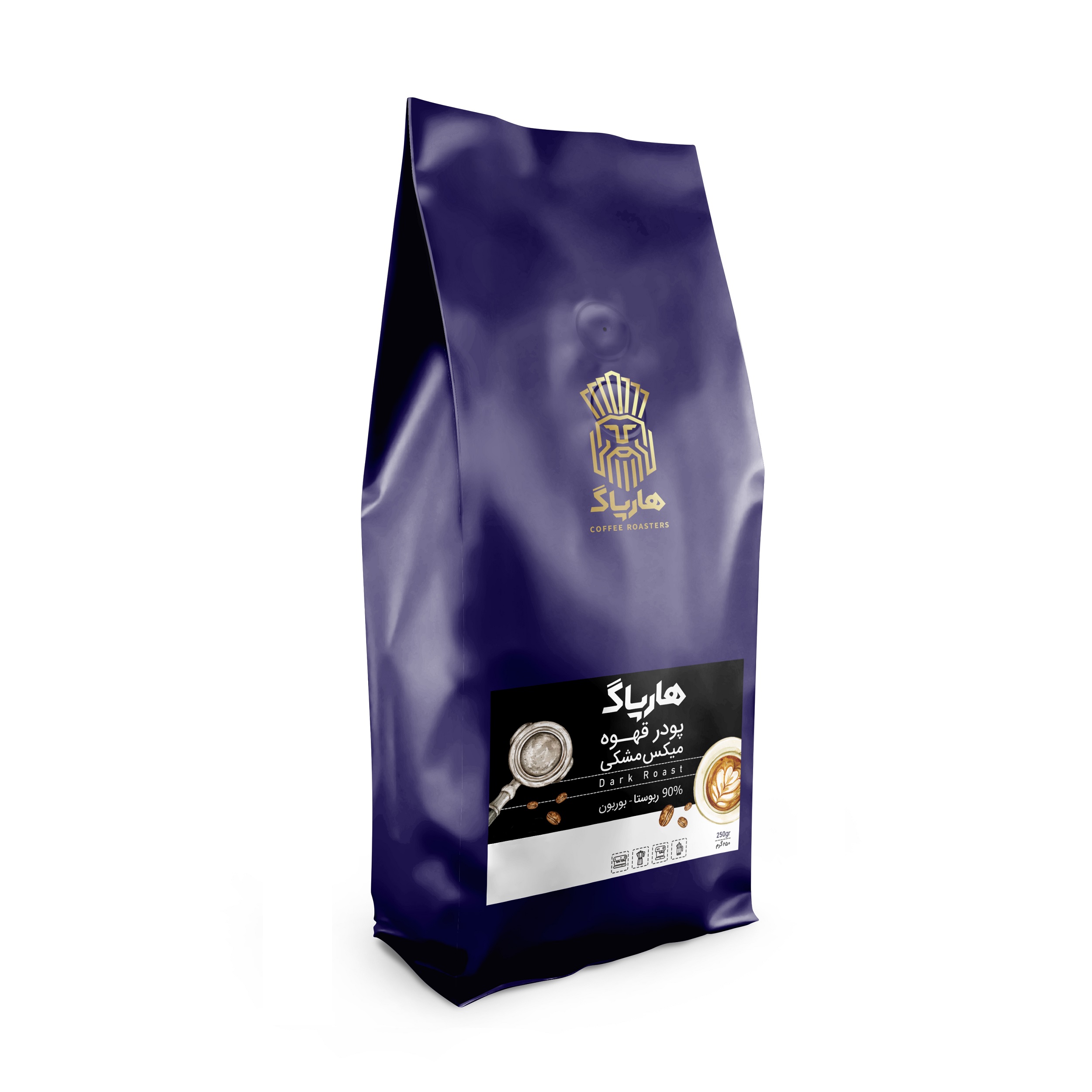 پودر قهوه هارپاگ مدل black-borbon مقدار 250 گرم