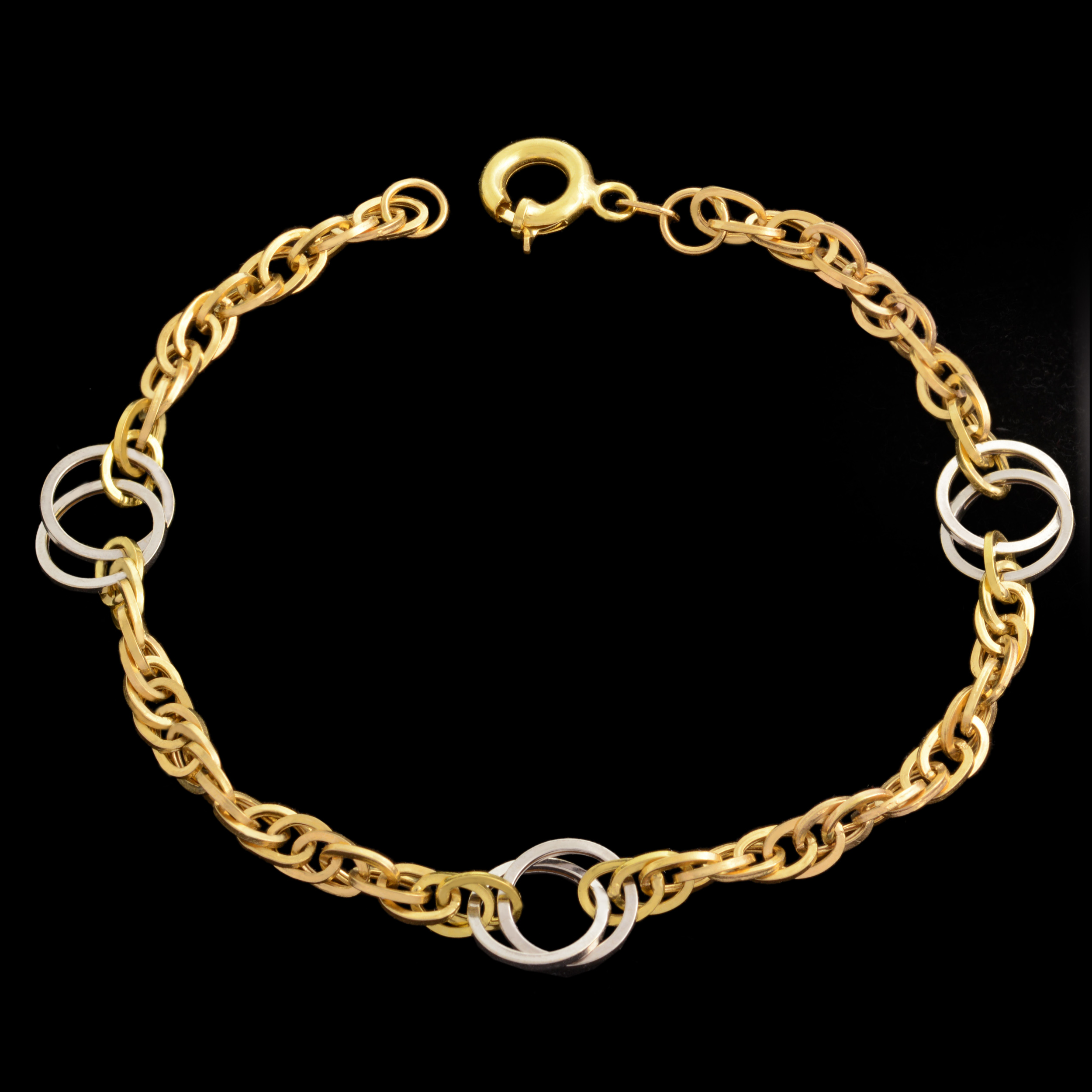 دستبند طلا 18 عیار زنانه طلای مستجابی مدل اسپادانا کد 6757